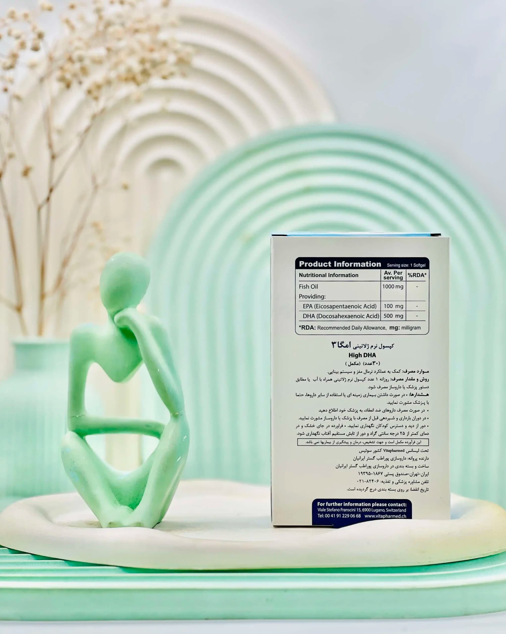 سافت ژل امگا3 DHA بالا ویواتیون 30 عددی — تصویر ۲