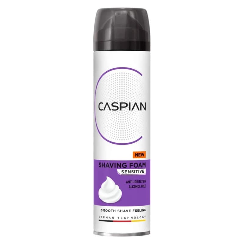 فوم اصلاح کاسپین مدل Sensitive Skin حجم 200 میلی لیتر