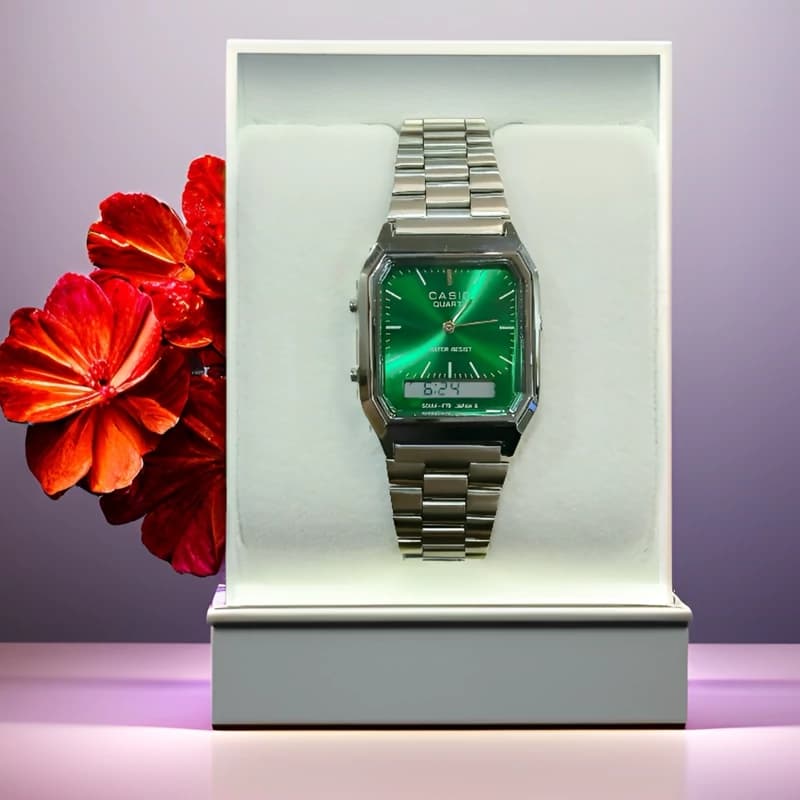 ساعت مچی مردانه و زنانه کاسیو CASIO دوزمانه هایکپی مدل AQ-230 JAPAN