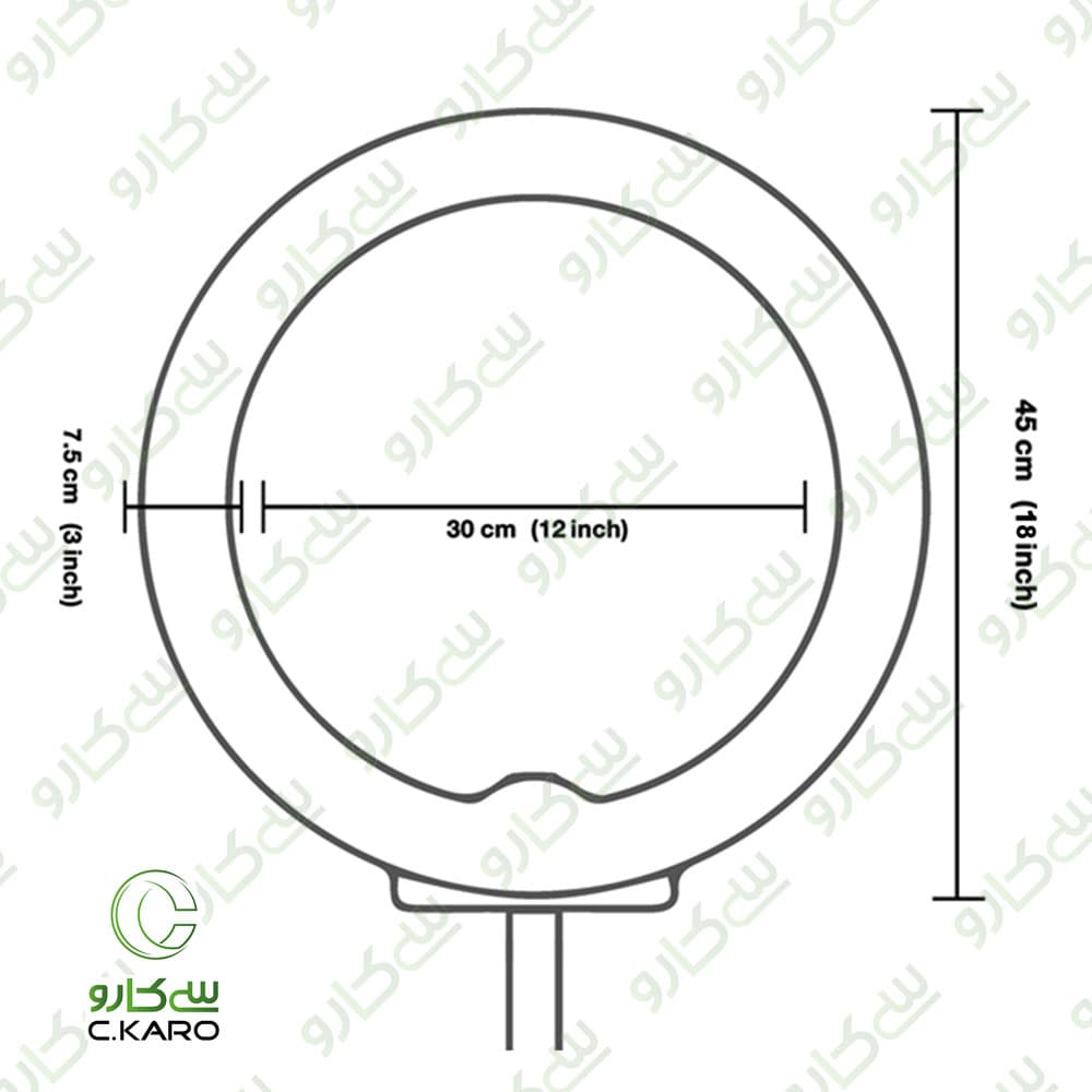 رینگ لایت سی‌کارو مدل CK830 pro — تصویر ۷