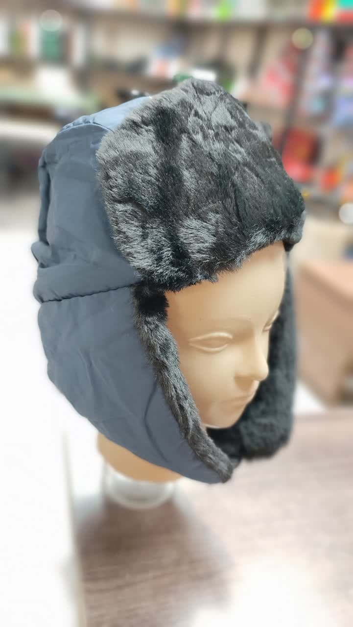 کلاه خلبانی خزدار گوشدار (2 حالته)