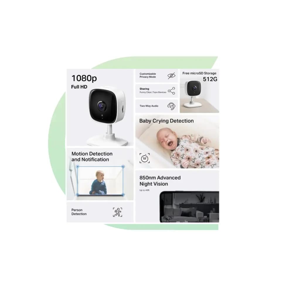 دوربین امنیتی هوشمند TP-Link Tapo Mini (Tapo C100) — تصویر ۳