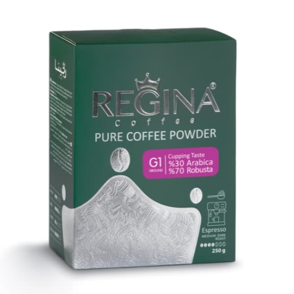قهوه رجینا G1 (30عربیکا-70ربوستا) 250gr — تصویر ۲