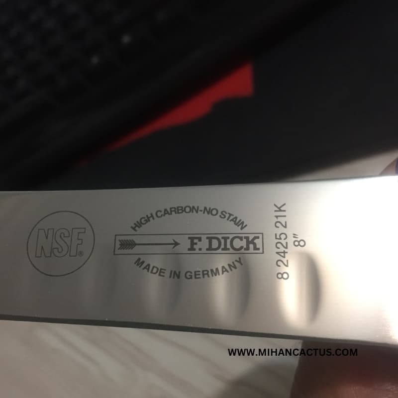 چاقوی قصابی و استیک حرفه ای دیک آلمان dick 21 CM نصرت آشپز ترکیه ای — تصویر ۸