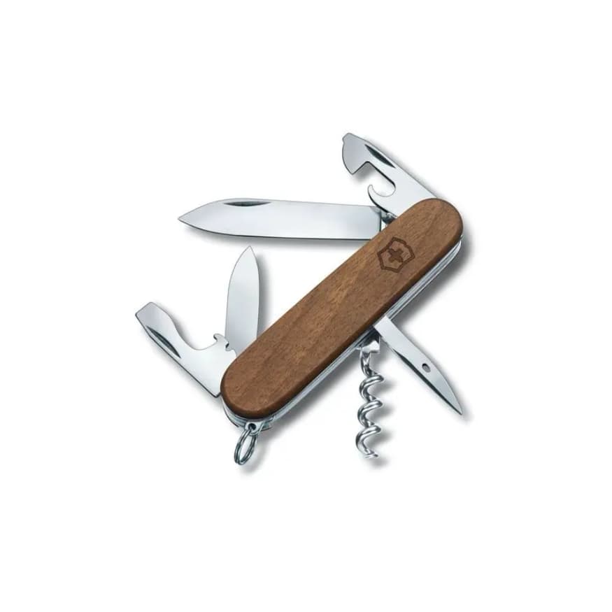 چاقوی جیبی چندکاره ویکتورینوکس اصل سوئیس 10 کاره دسته چوبی victorinox 1.3601.63