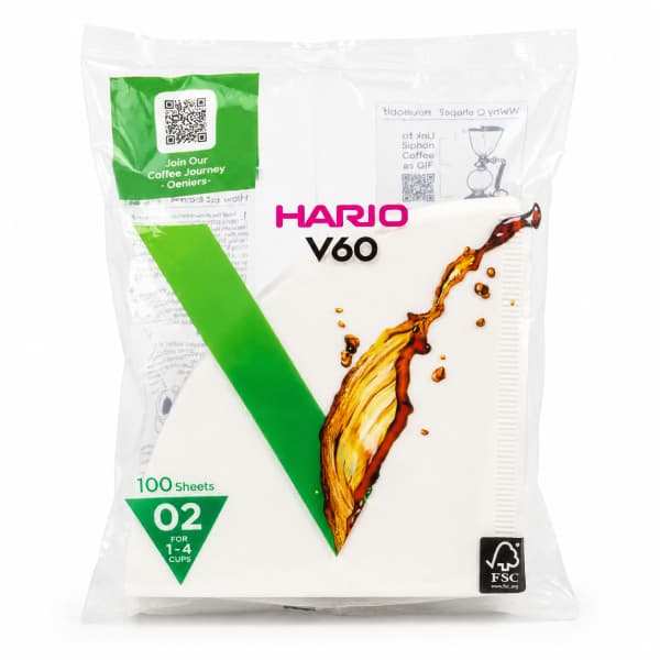 فیلتر کاغذی V60 هاریو سایز 02