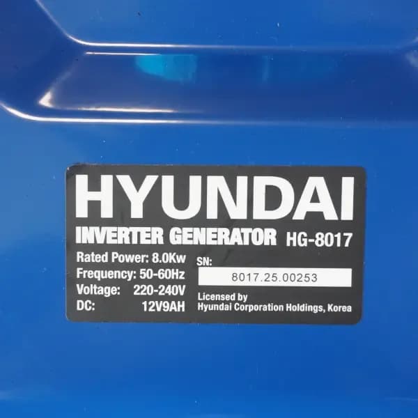 موتور برق بنزینی اینورتر هیوندای 8 کیلووات مدل HG8017 — تصویر ۷