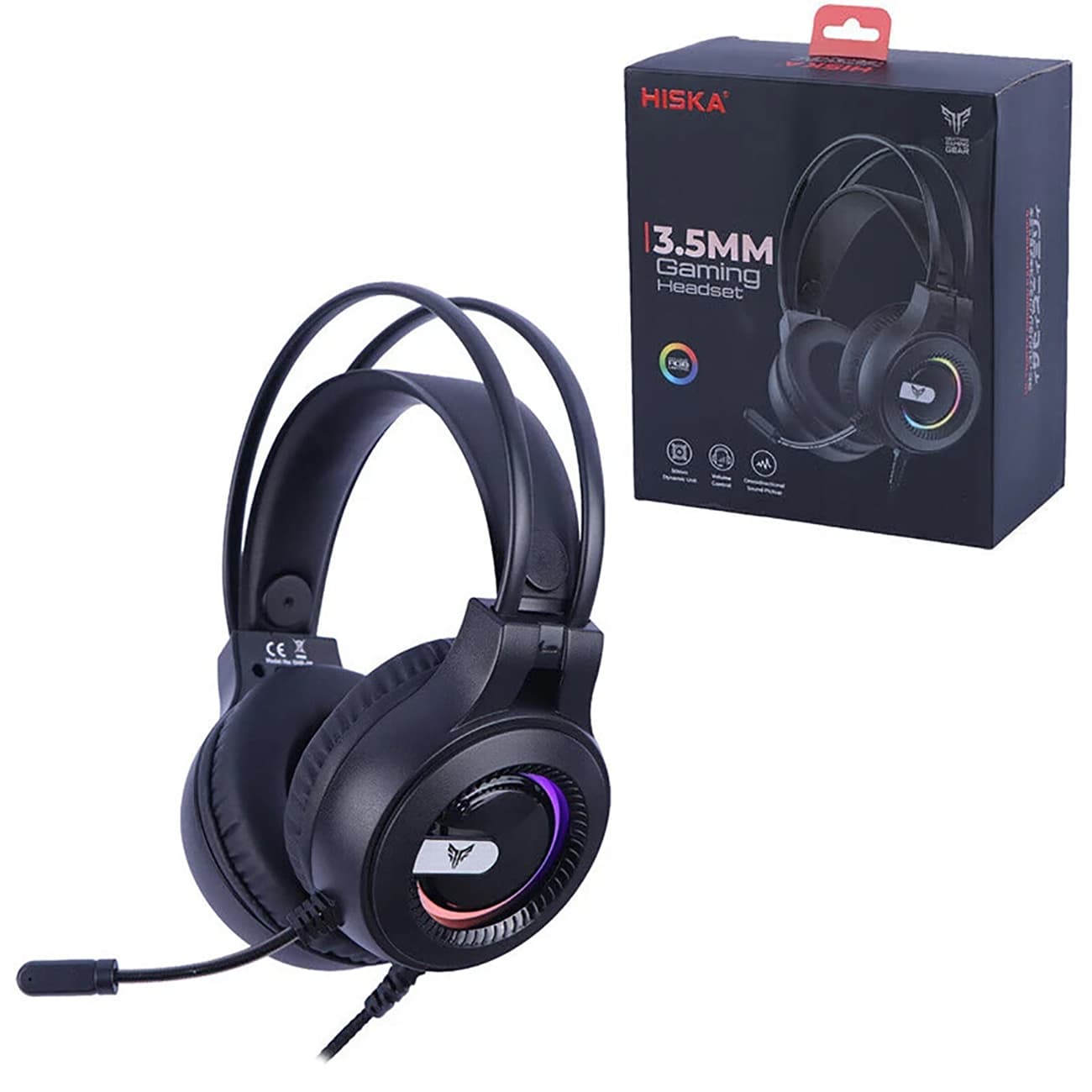 هدفون RGB گیمینگ سیمی HISKA مدل GHR-09 — تصویر ۴
