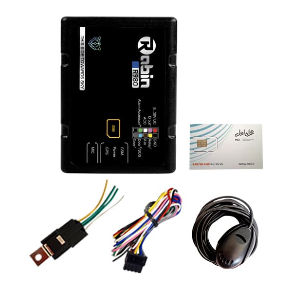 ردیاب خودرو و موتور رابین مدل R980 با سیم‌کارت فعال