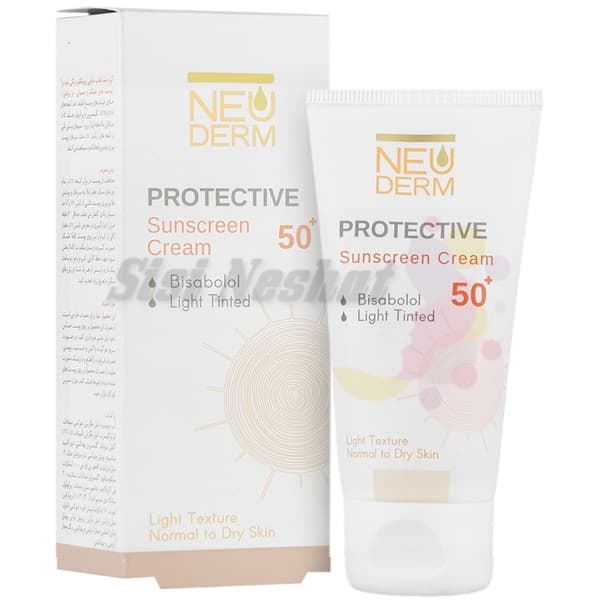 کرم ضد آفتاب هایلی پروتکتیو (بژ روشن) مناسب پوست نرمال و خشک نئودرم Neuderm