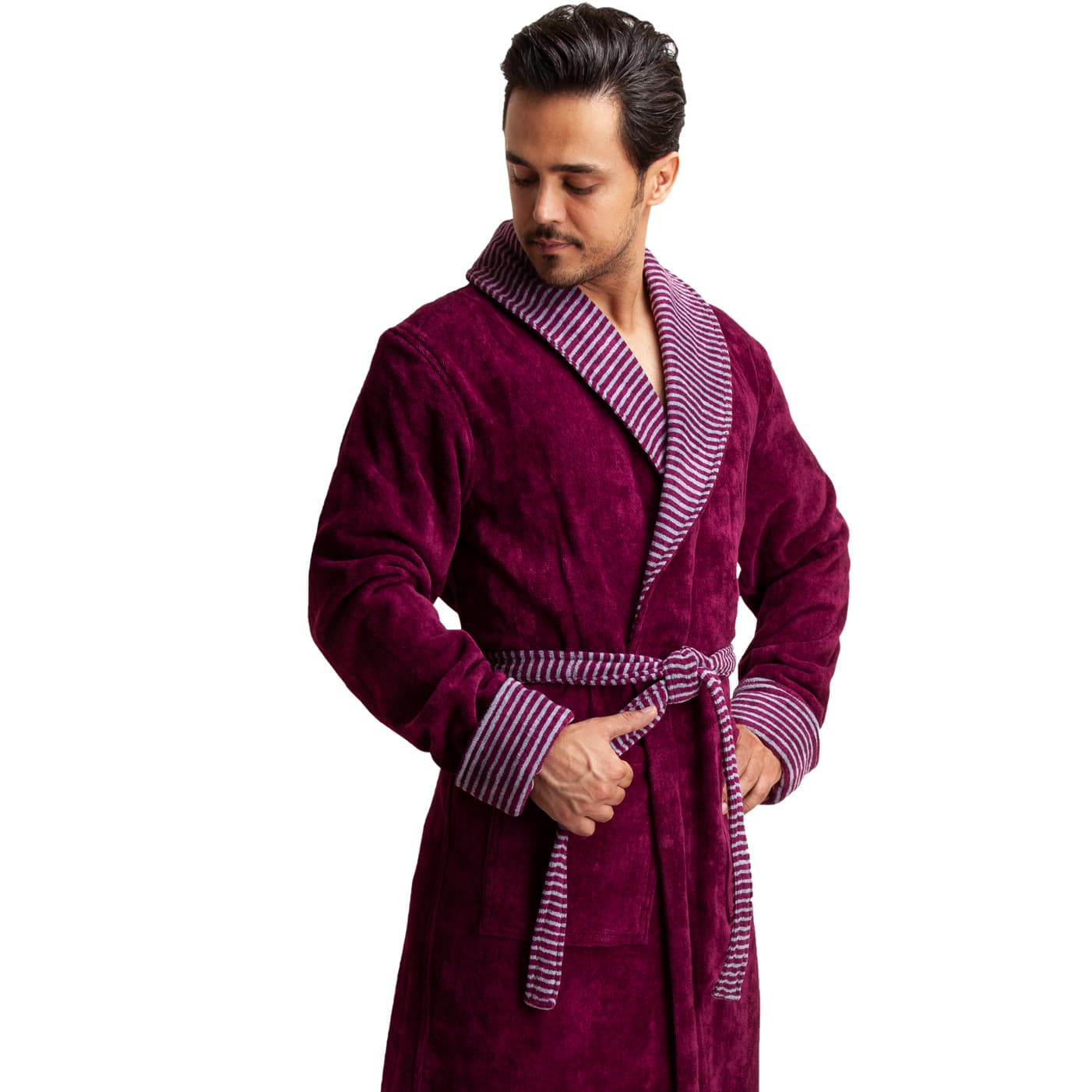 حوله پالتویی کلاسیک زرشکی سایز XL