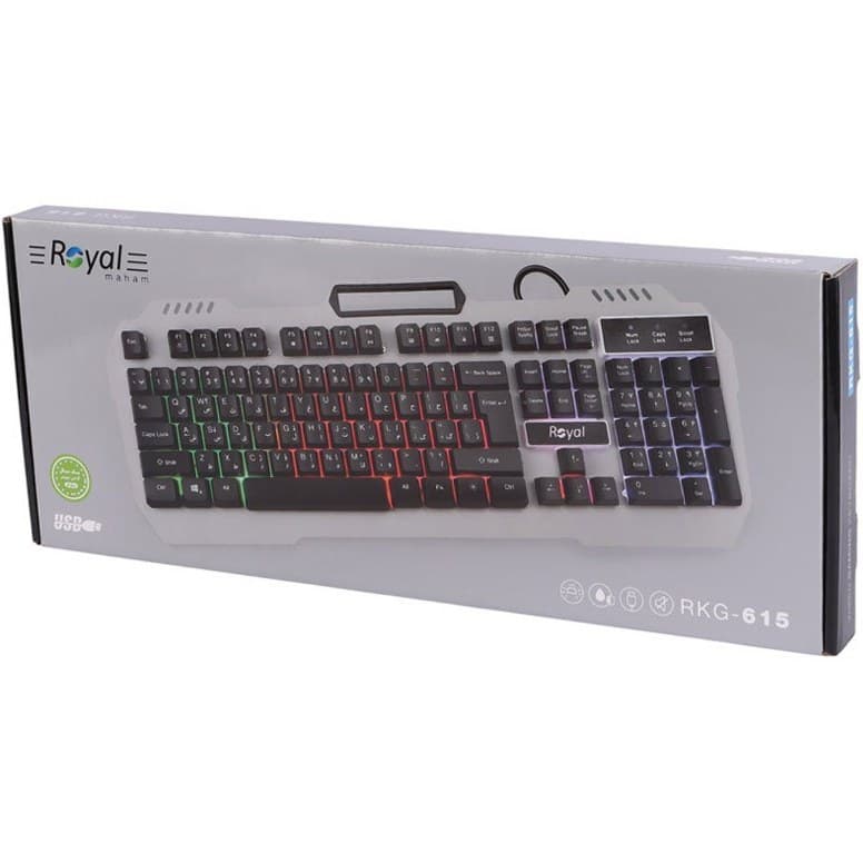 کیبورد RGB سیمی گیمینگ Royal مدل RKG-615 — تصویر ۲