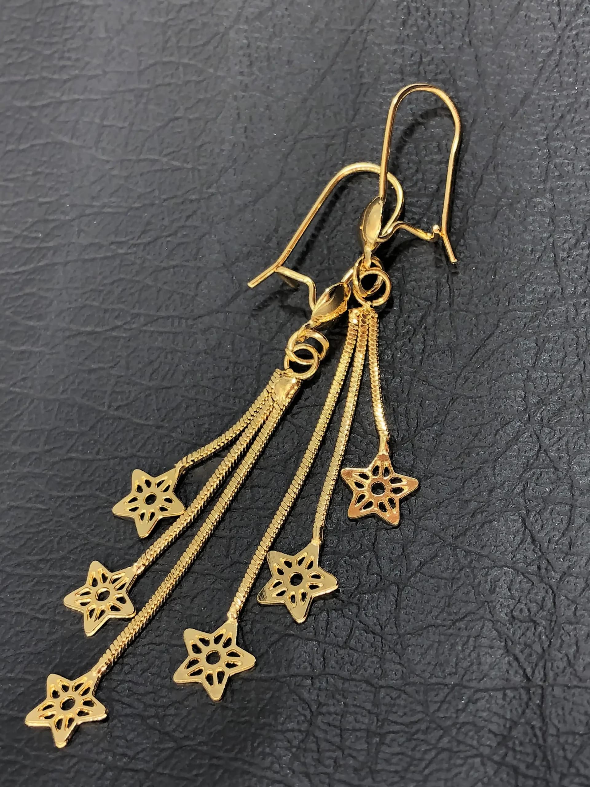 گوشواره آویز طرح سه ستاره