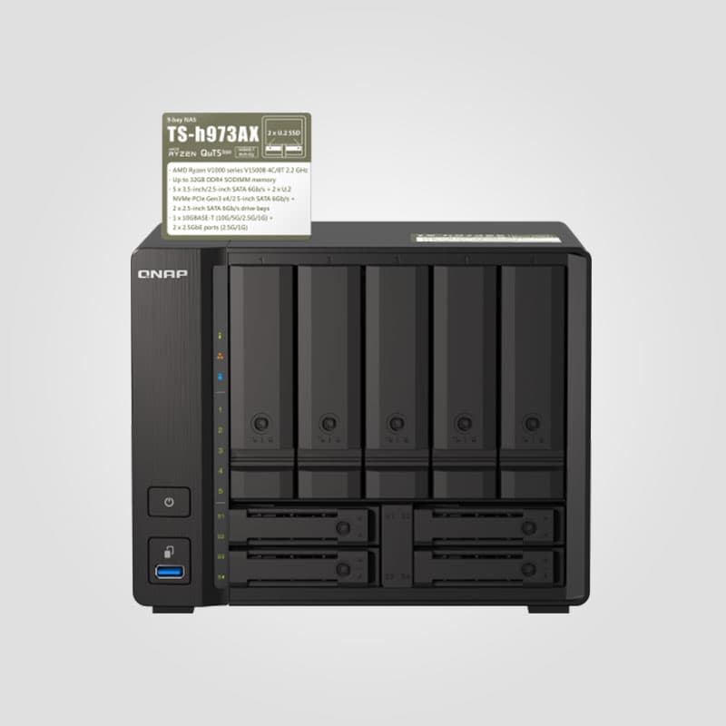ذخیره ساز کیونپ مدل QNAP TS-h973AX-8G — تصویر ۵