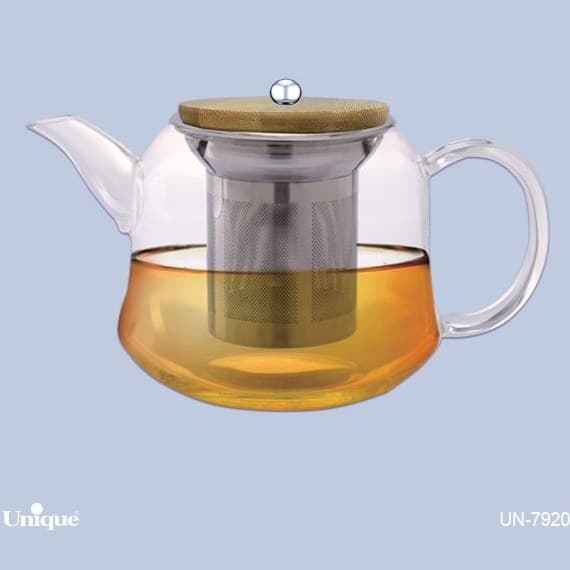 قوری پیرکس در چوبی 800ML یونیک اصلی کد UN-7920 — تصویر ۳