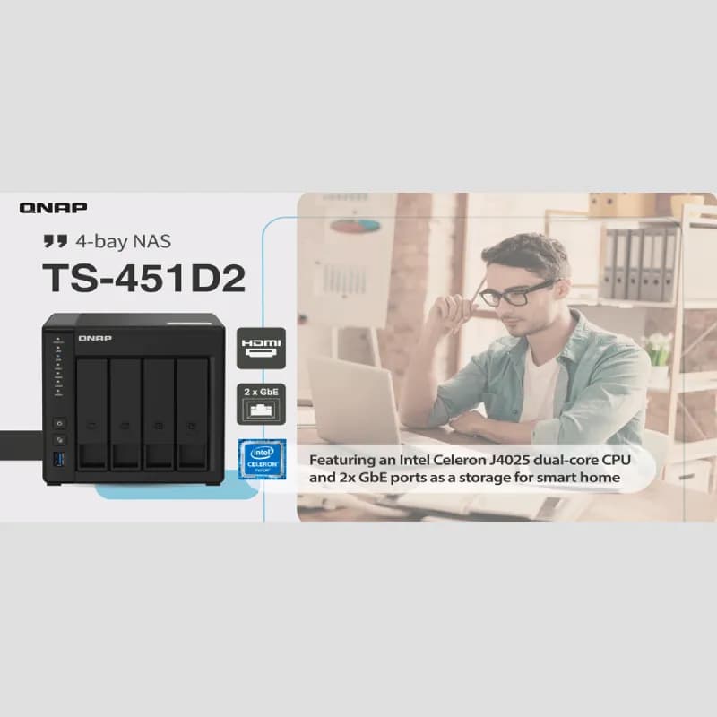 ذخیره ساز QNAP TS-451D2-4G