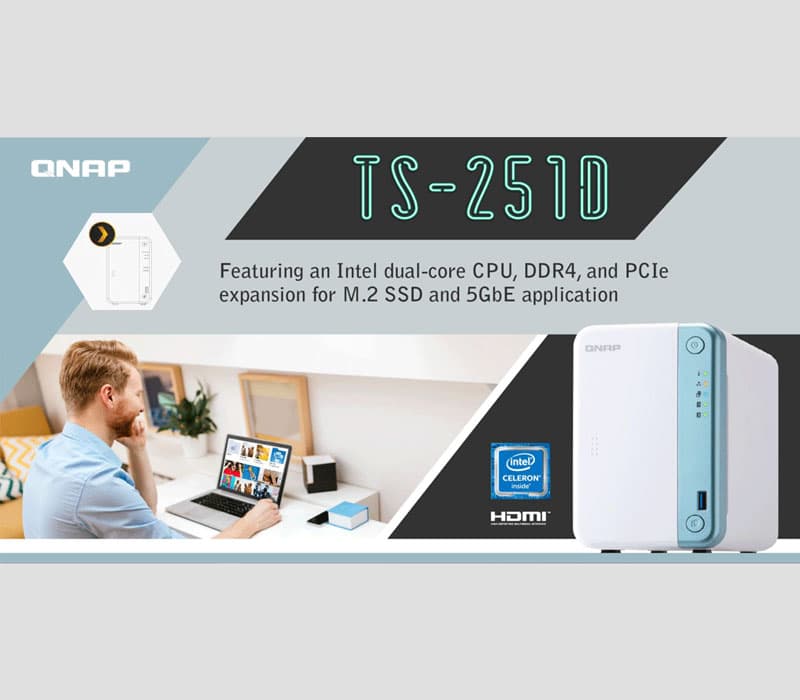 ذخیره ساز کیونپ مدل QNAP TS-251D-4G — تصویر ۴