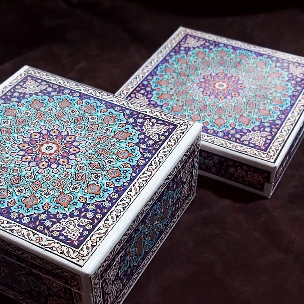 جعبه چوبی فیروزه