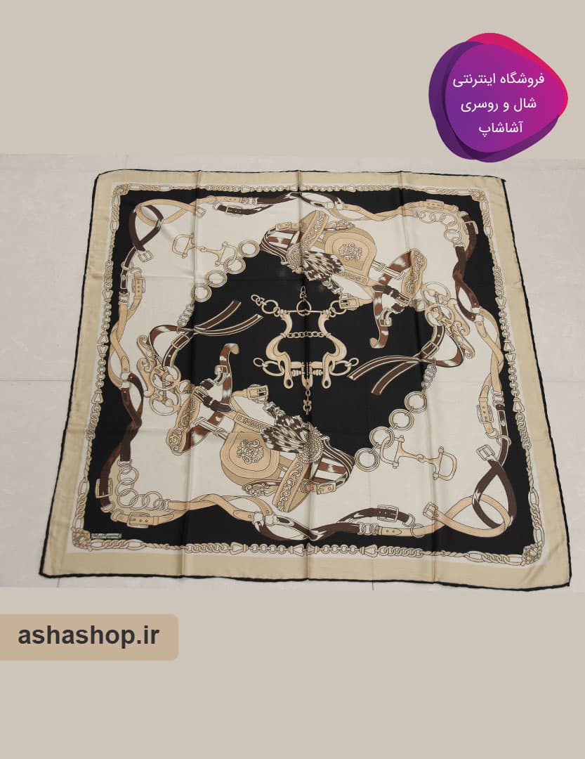 روسری ابریشم مدل ناریا — تصویر ۲