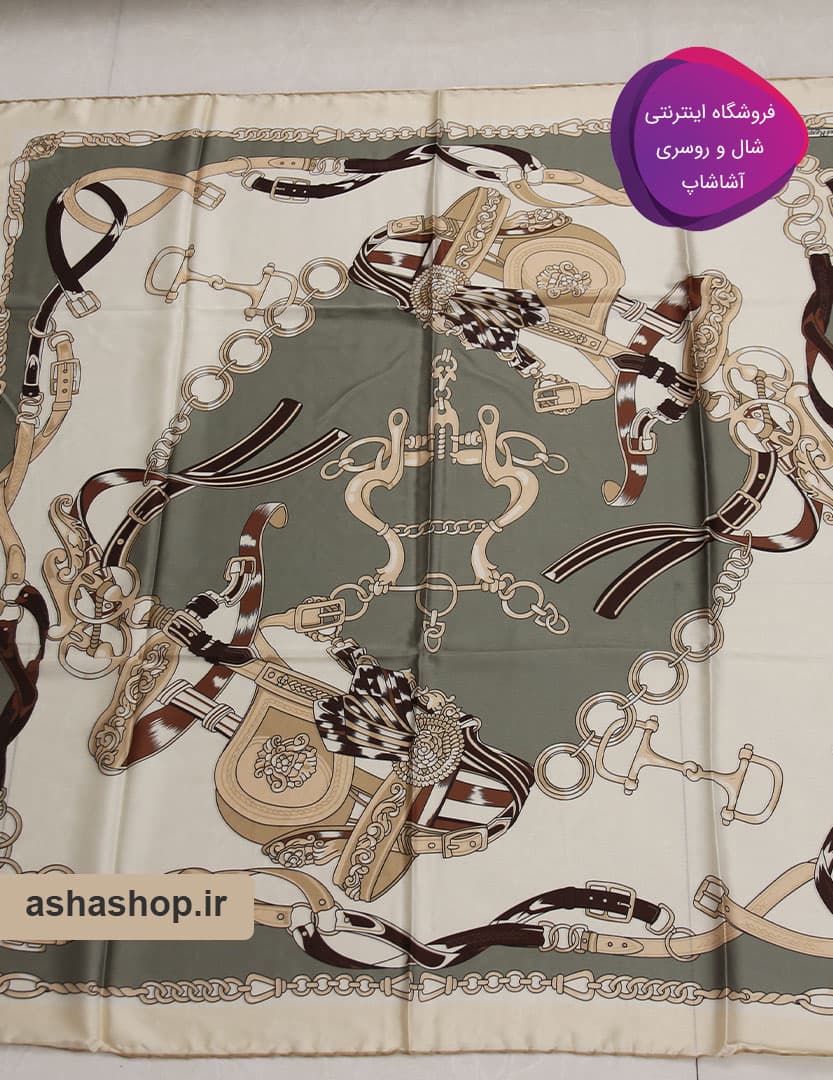 روسری ابریشم مدل ناریا — تصویر ۴