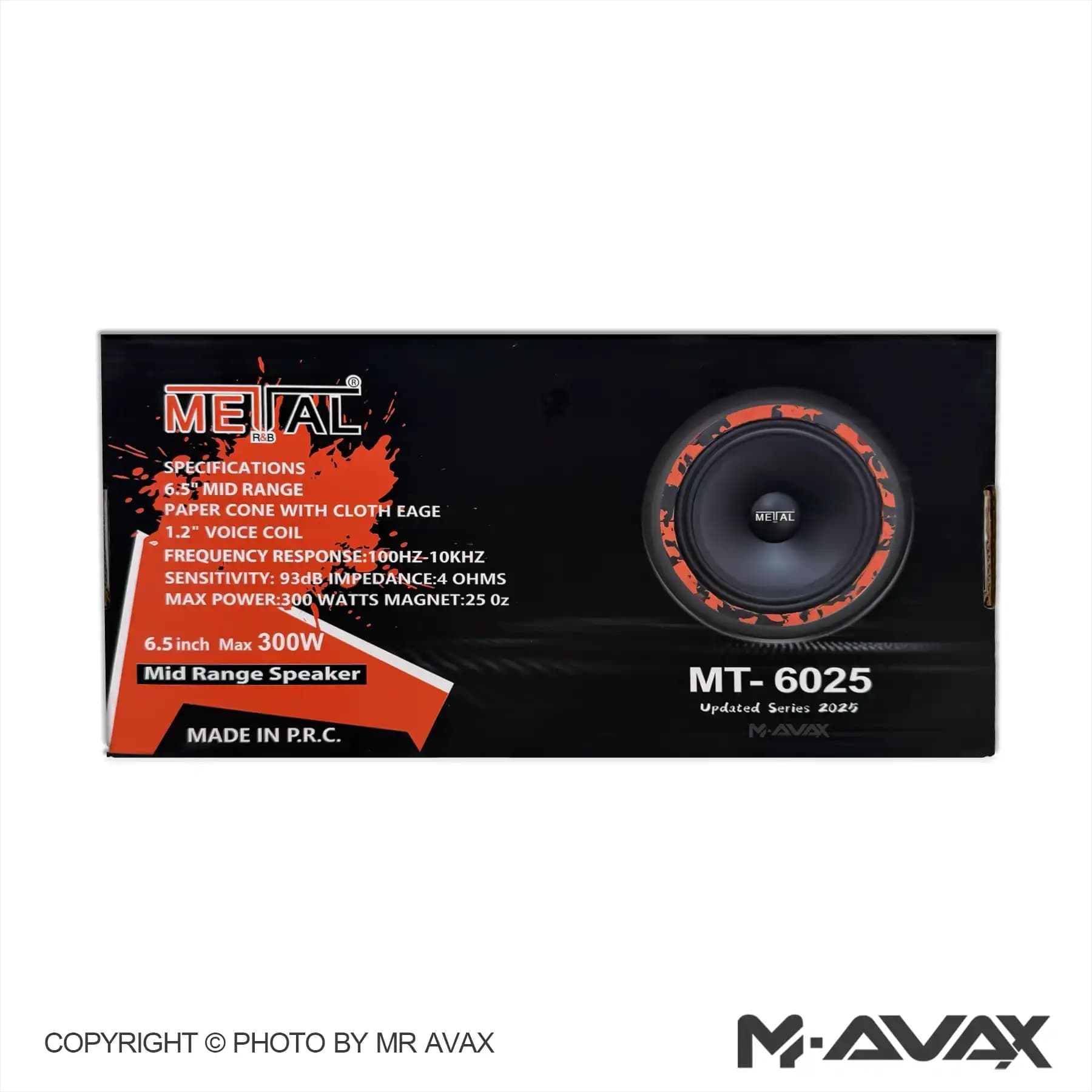 میدرنج 6.5 اینچ متال مدل MT-6025(دو عددی) — تصویر ۲