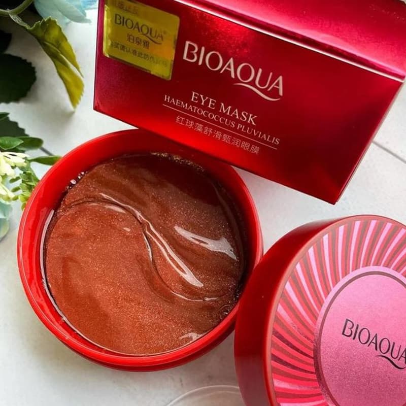 ماسک زیر چشم بایو آکوا مدل HAEMATOCOCCUS حجم 80 میلی لیتر بسته 60 عددی — تصویر ۲