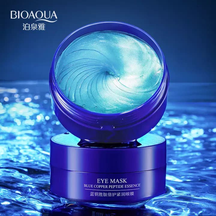 ماسک زیر چشم بایو آکوا مدل Blue copper peptide essence حجم 80 میلی لیتر بسته 60 عددی — تصویر ۳