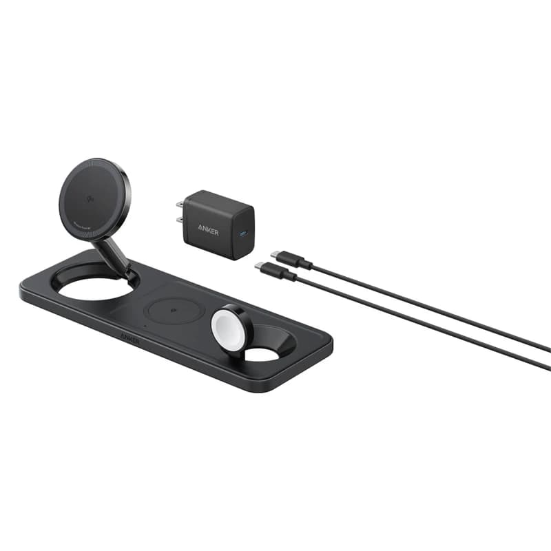 شارژ وایرلس Anker MagGo Wireless Charging Station (Foldable 3-in-1) Qi2 مدل B2557 — تصویر ۲