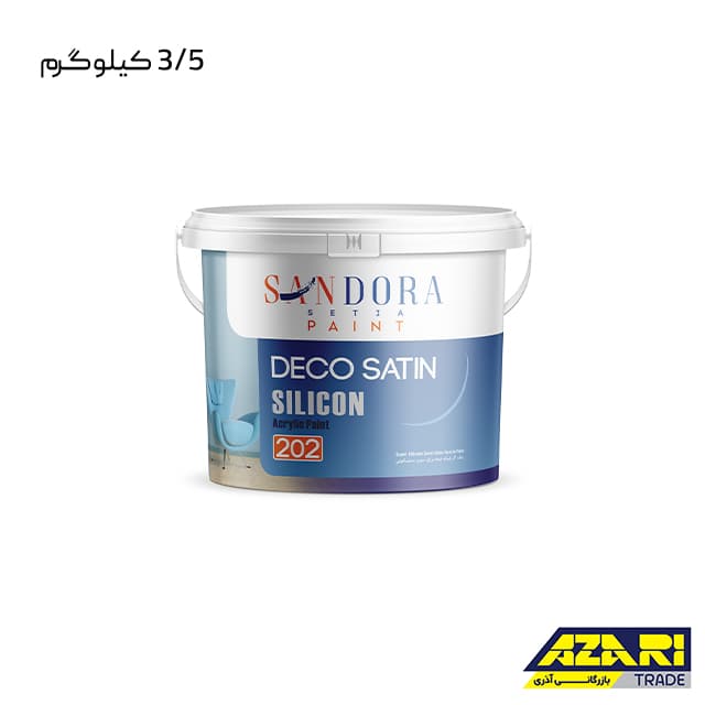 رنگ دکوساتین اکریلیک ساندورا کد 202 گالن