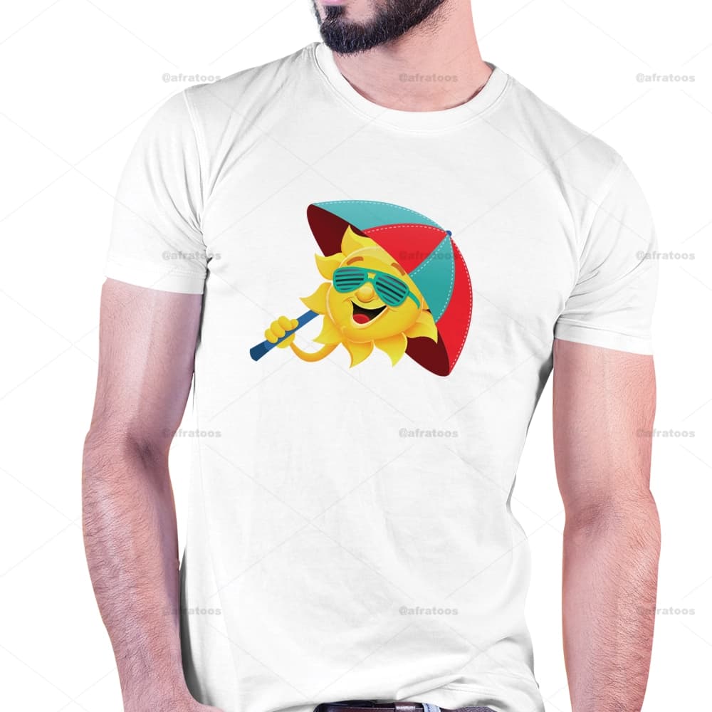 تیشرت با عکس خورشید با چتر کد 236