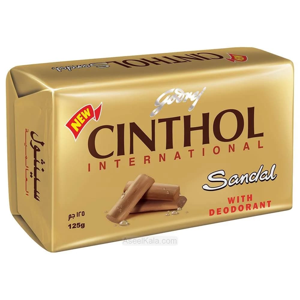 صابون زردچوبه سینثول Cinthol مدل صندل وزن 125 گرم — تصویر ۴