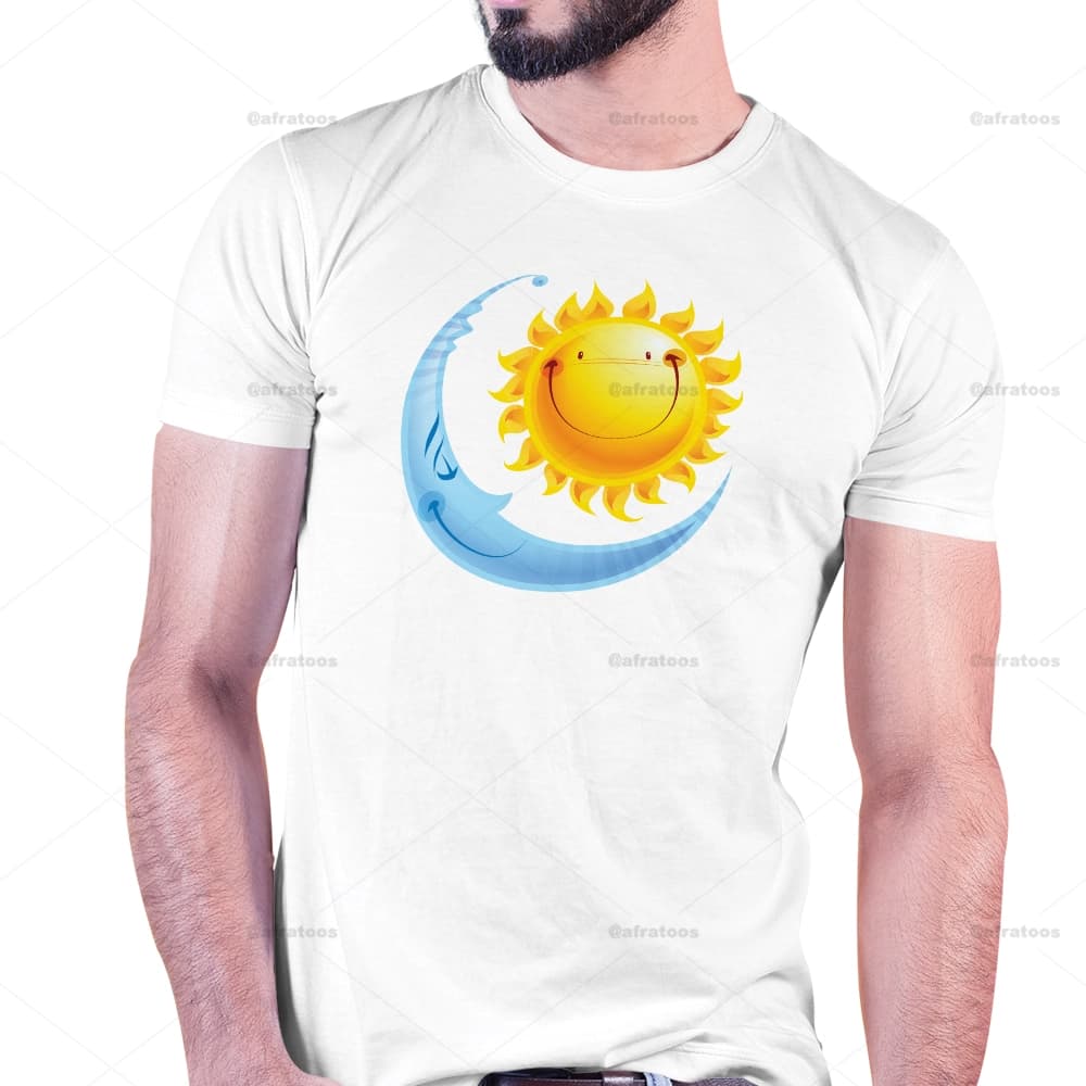 تیشرت با عکس خورشید و ماه کد 232