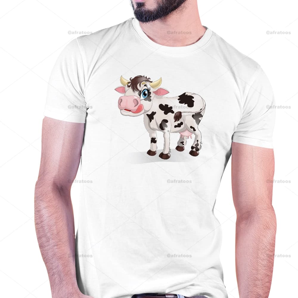 تیشرت با عکس گاو کد 230 — تصویر ۲