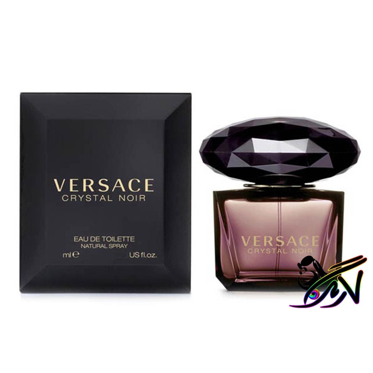 فروش اینترنتی ادکلن ورساچه کریستال نویر(جعبه جدید ) ادوپرفیوم(ورساچه مشکی) Versace Crystal Noir