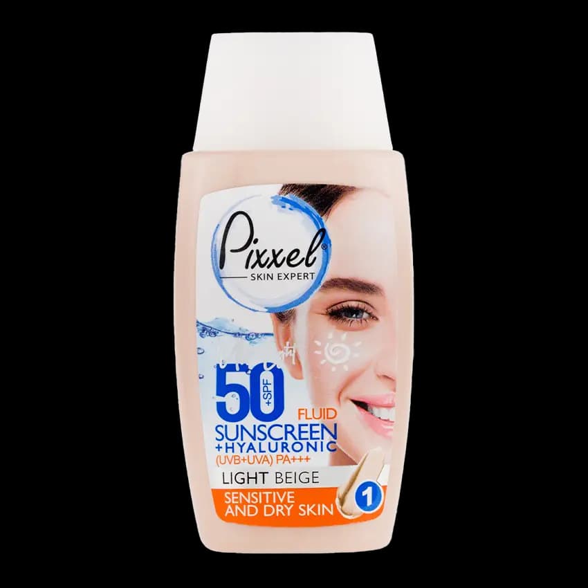 فلوئید ضد آفتاب رنگی پوست خشک و حساس پیکسل +SPF50