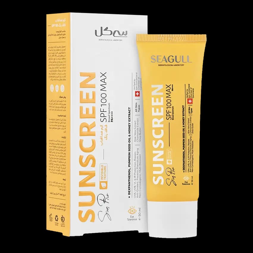 کرم ضد آفتاب بی رنگ انواع پوست سی گل SPF100 — تصویر ۴