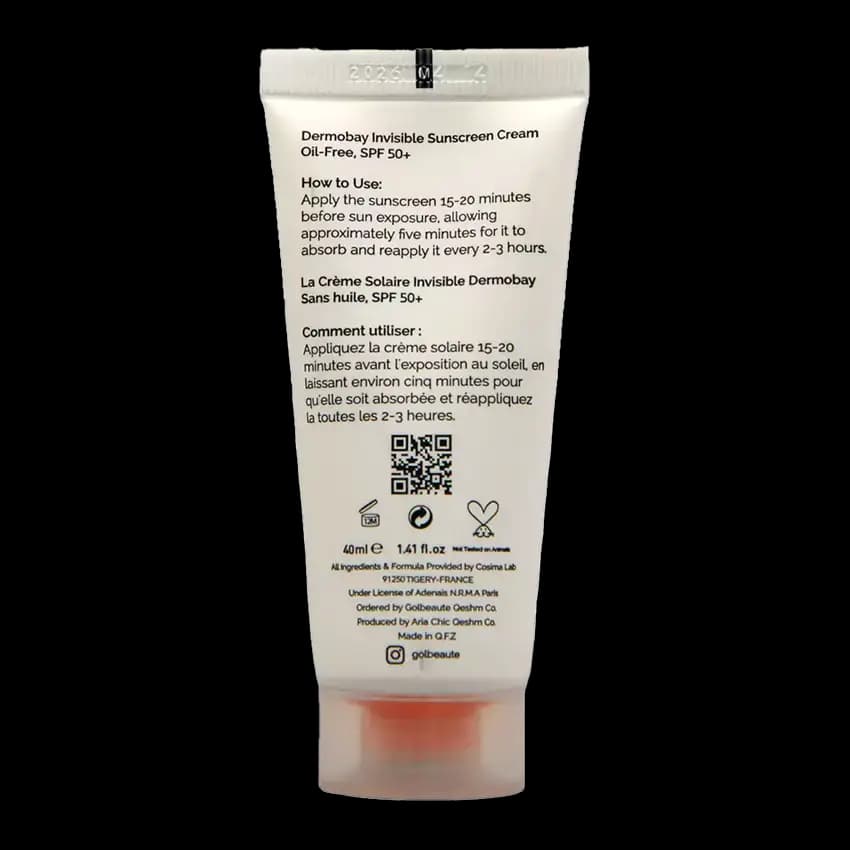 فلوئید ضد آفتاب بی رنگ فاقد چربی درموبای +SPF50 — تصویر ۲