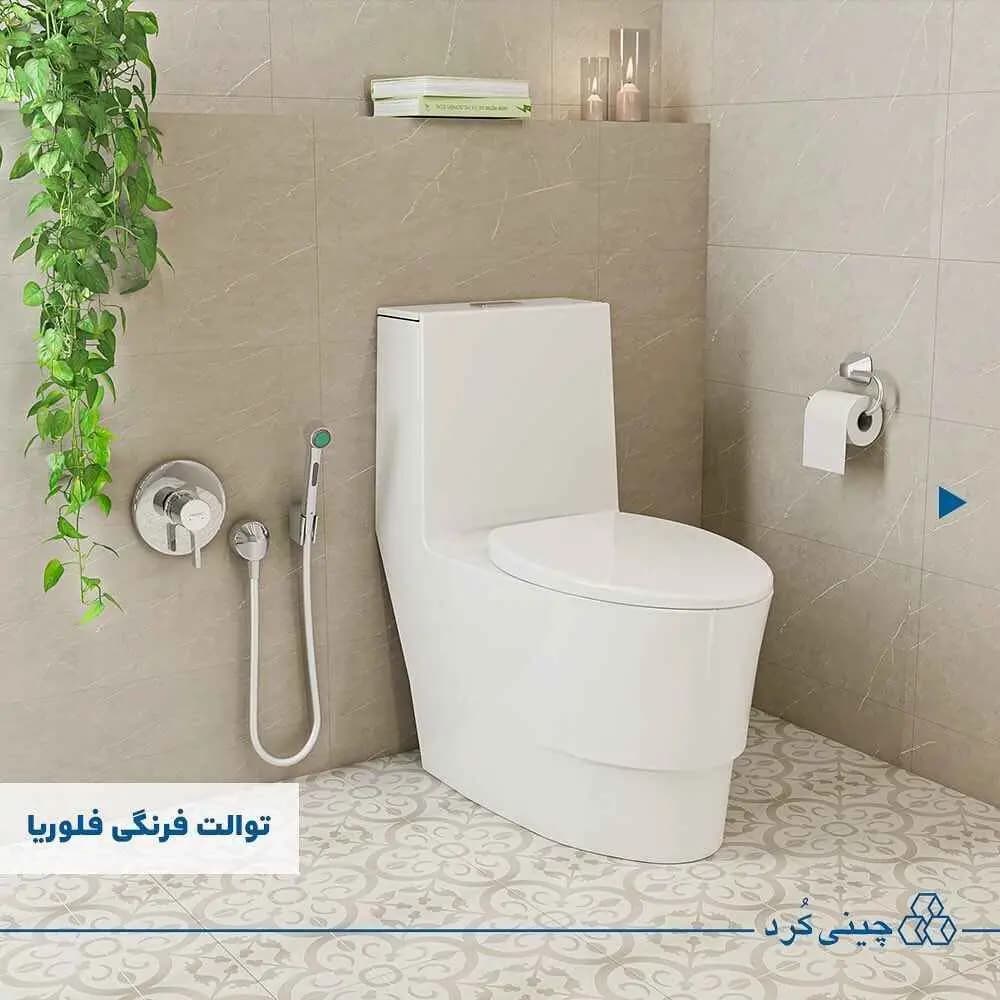 توالت فرنگی چینی کرد مدل فلوریا درجه یک