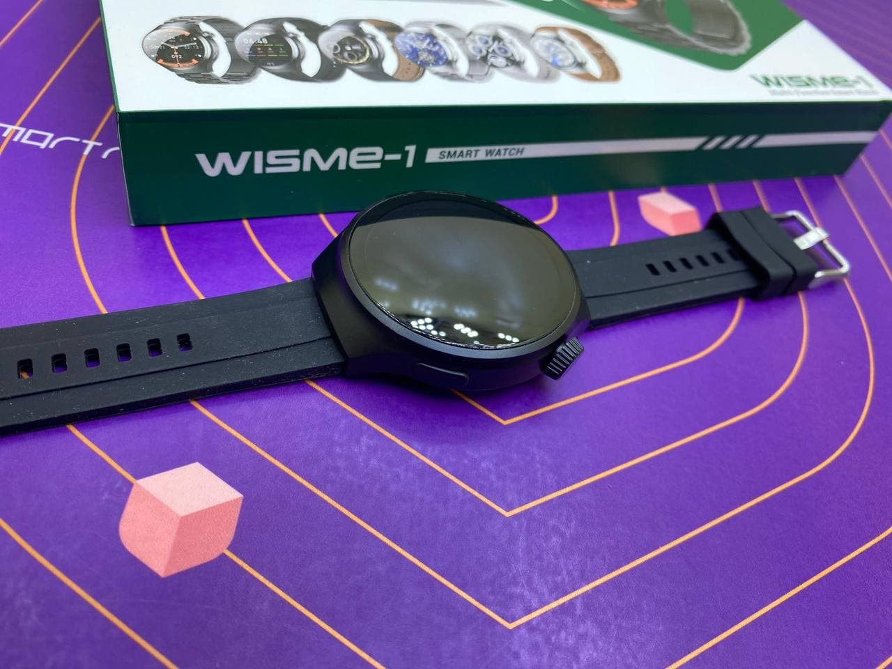 ساعت هوشمند صفحه گرد مدل WISME-1 همراه 3 بند خاص — تصویر ۵