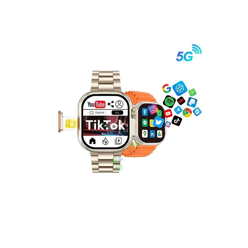 ساعت هوشمند طرح اپل واچ سیم کارتخور MX2 ULTRA با 64 گیگ حافظه و 4 گیگ رم