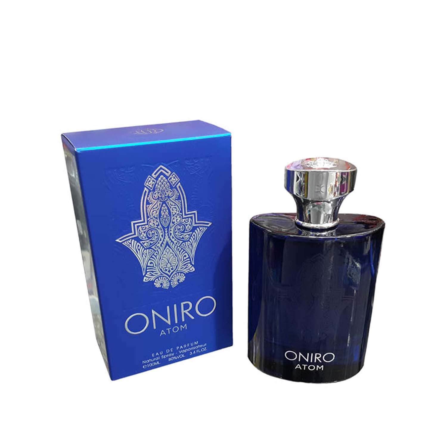 ادکلن اونیرو اتم ( آبی ) فراگرنس ورد رایحه اتم گری مردانه – Fragrance World Oniro Atom