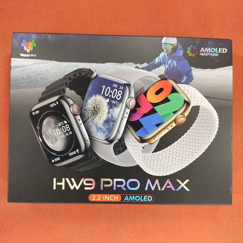 ساعت هوشمند طرح اپل واچ اولترا مدل hw9 pro max همراه 2 بند با گارانتی