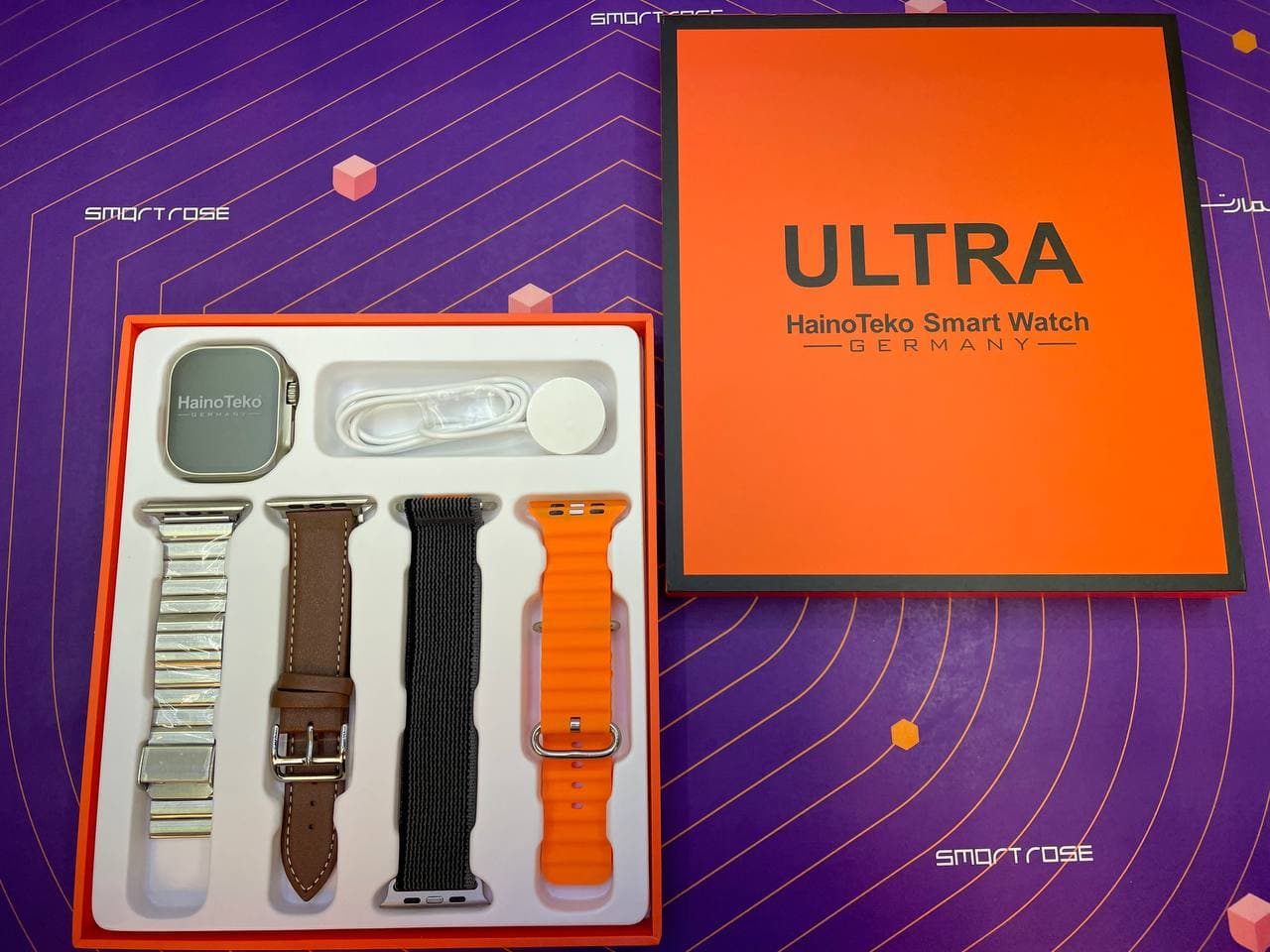 ساعت طرح اپل واچ اولترا مدل T94 ULTRA MAX اصلی و با گارانتی همراه 4 بند با گارانتی — تصویر ۴