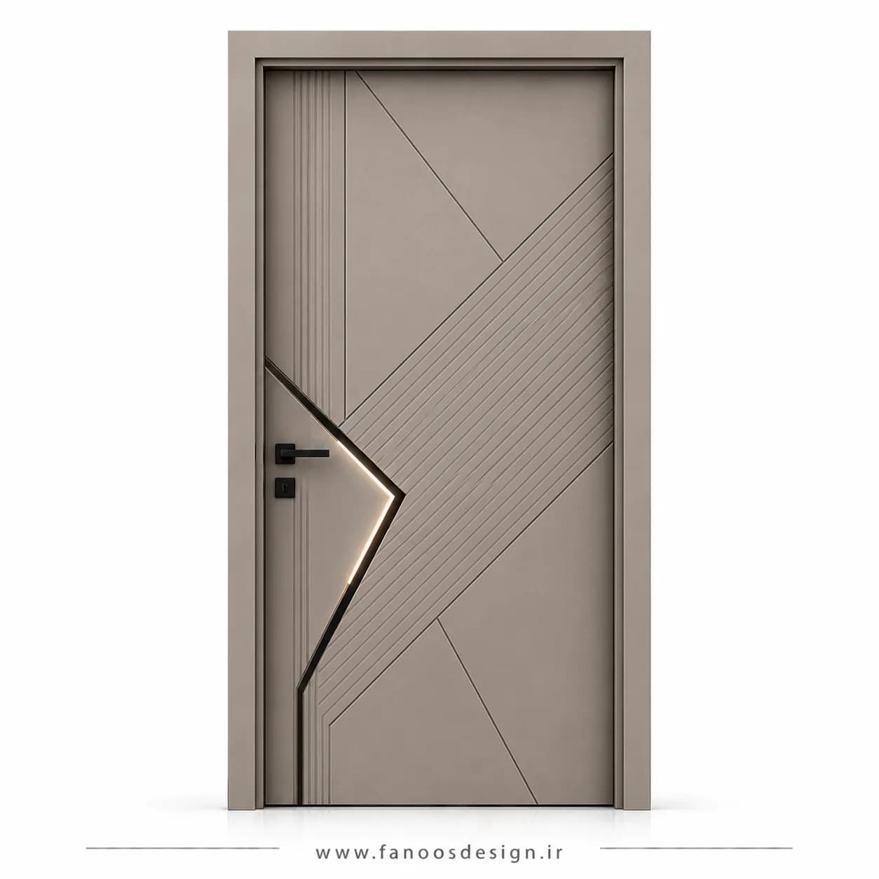درب اتاق مدرن رنگ بژ کد 30539