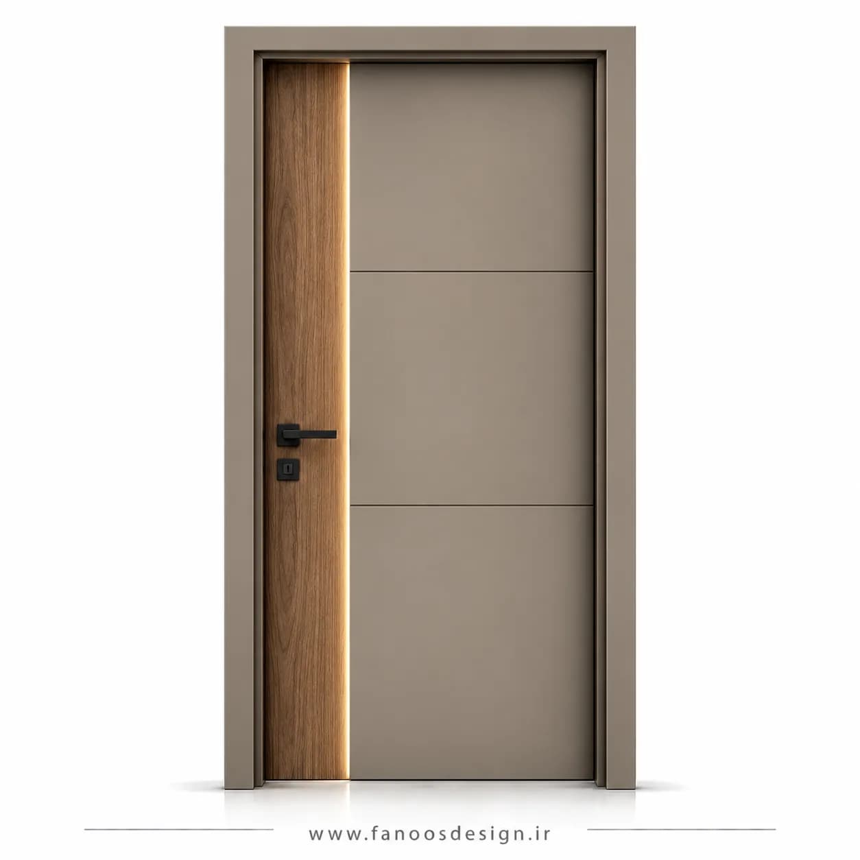 درب اتاقی ترکیبی روکش چوب و رنگ پوششی کد 30545