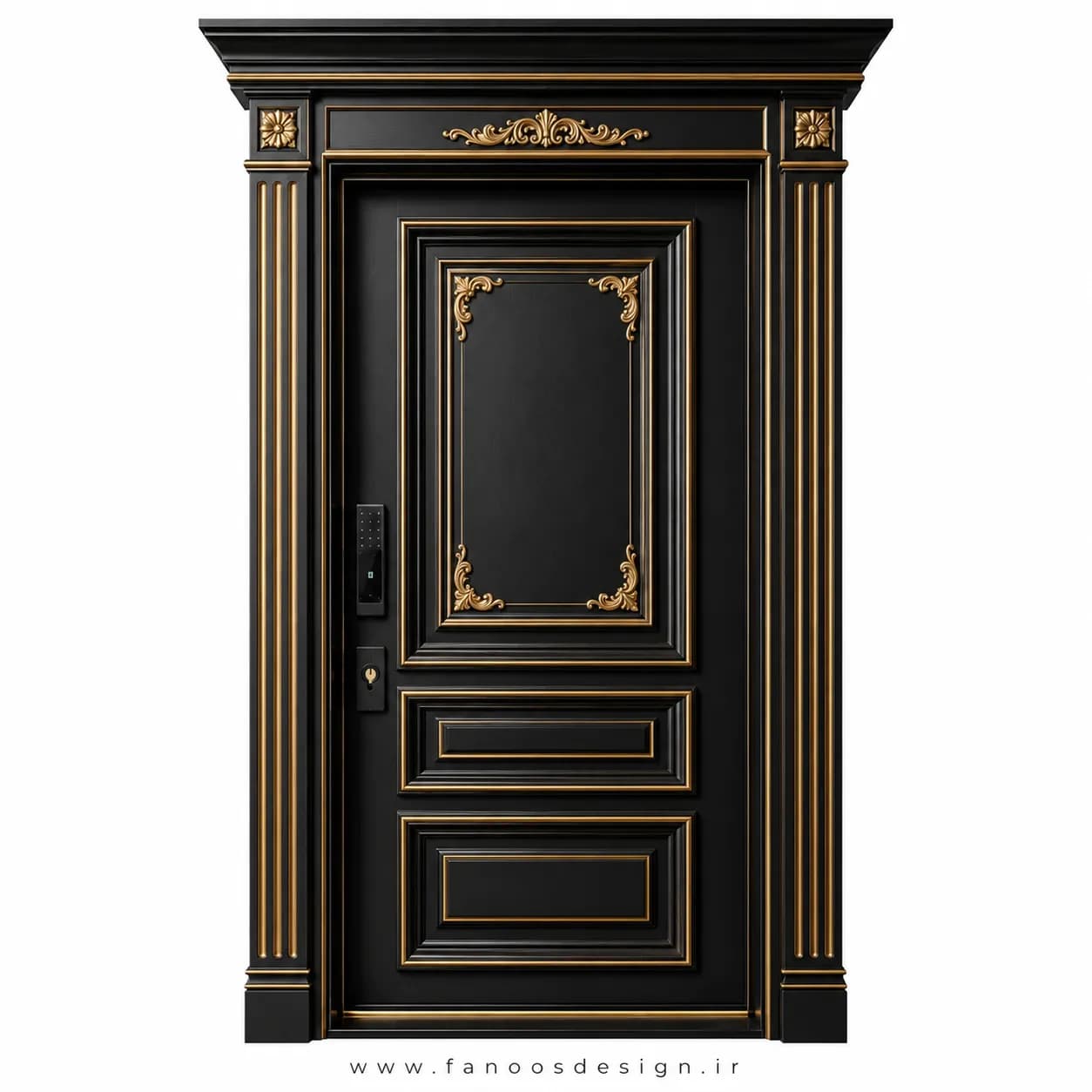 درب ضد سرقت نئوکلاسیک با طراحی لوکس سایز 120*220 کد 30516