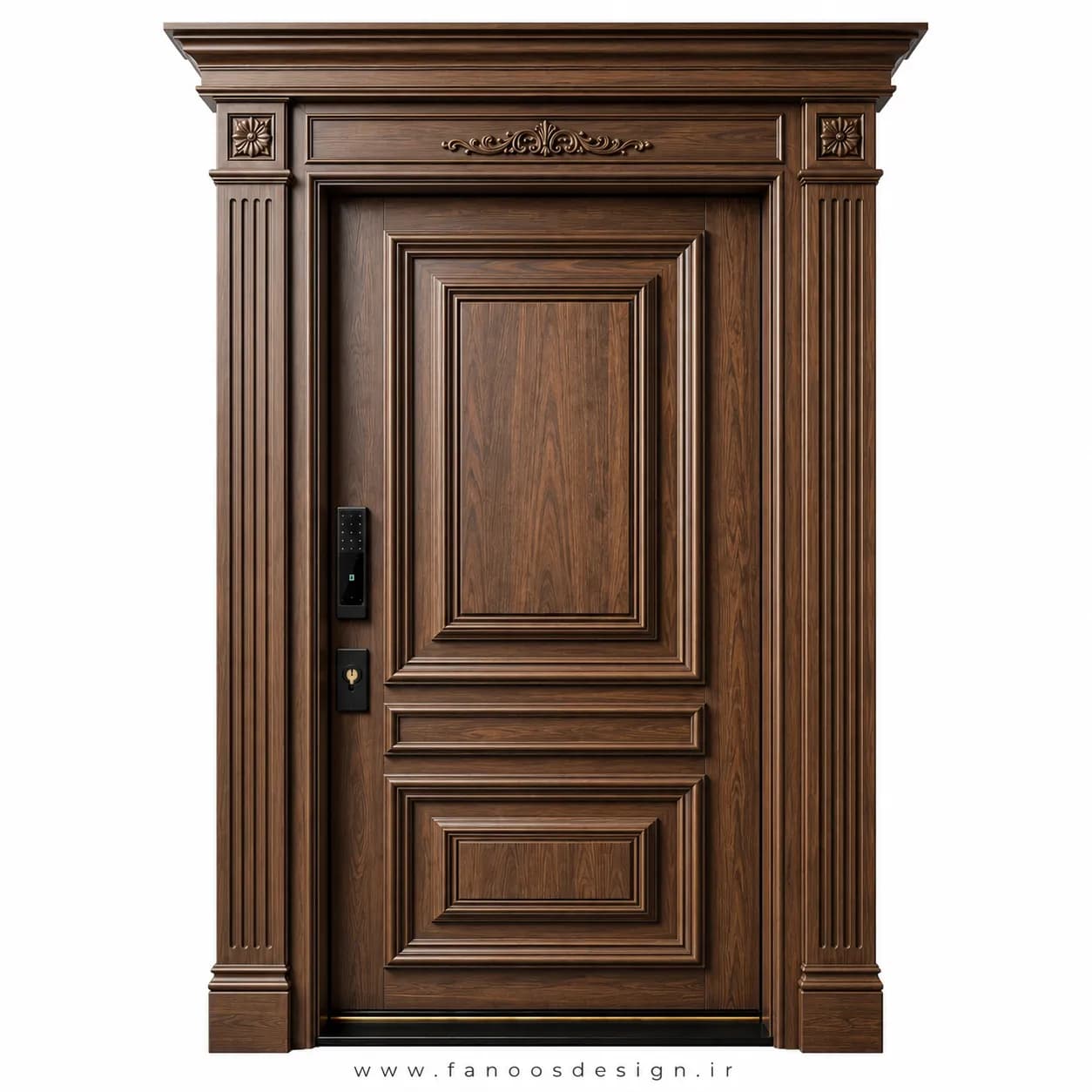 درب ضد سرقت نئوکلاسیک با طراحی لوکس سایز 120*220 کد 30516 — تصویر ۵