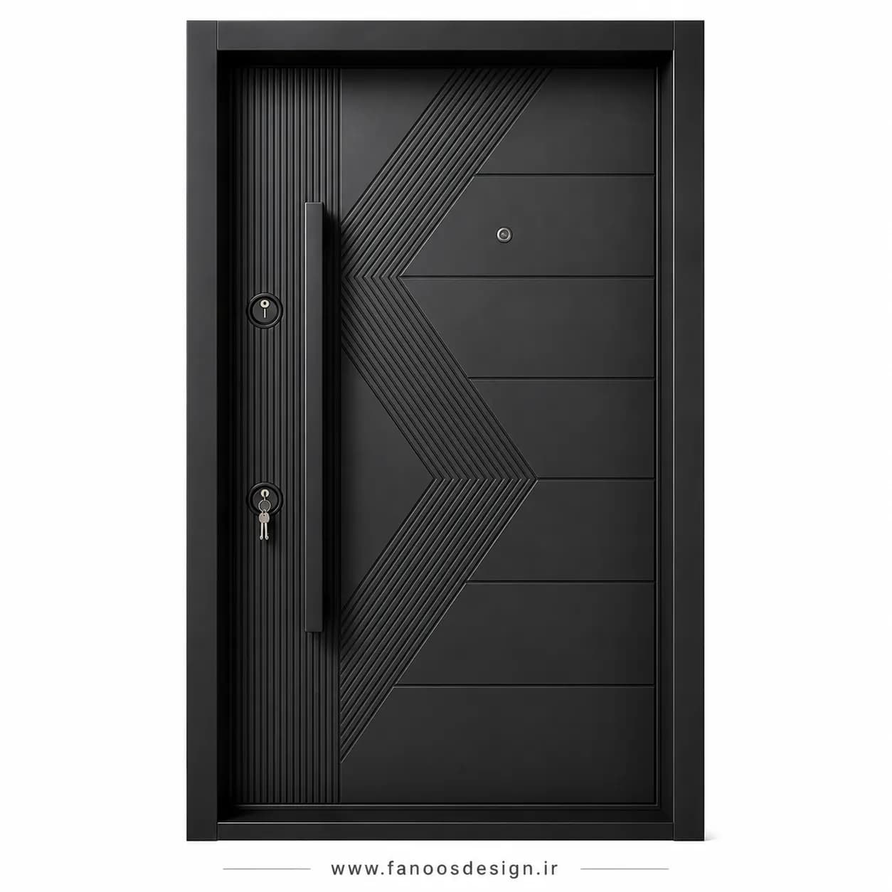 درب ضد سرقت طوسی مدرن هندسی سایز 120*220 کد 30511