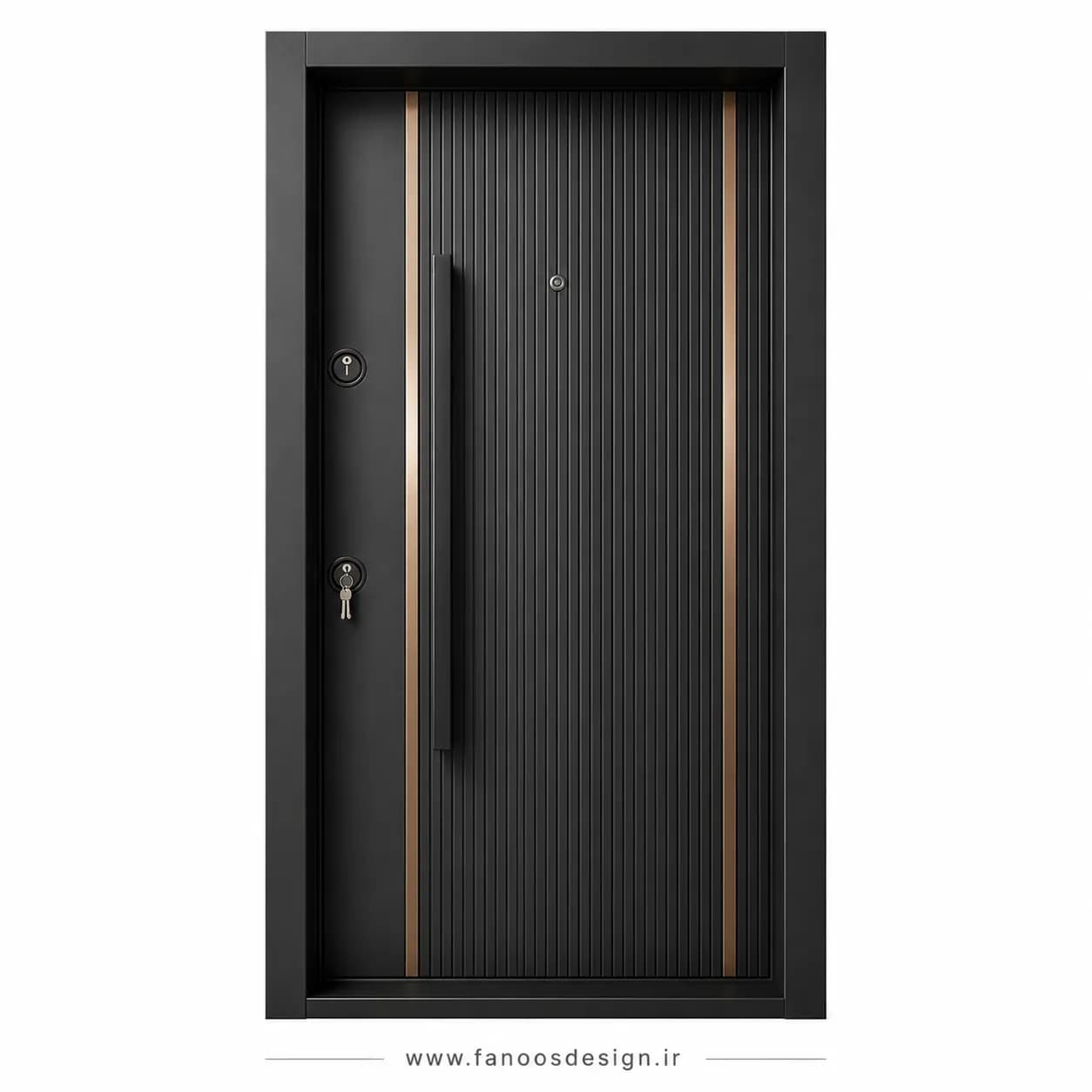 درب ضد سرقت مدرن استیل خور شیاری سایز 120*220 کد 30508
