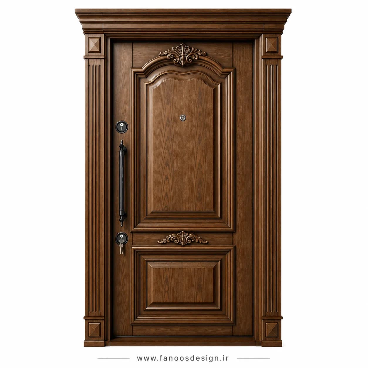 درب ضد سرقت کلاسیک روکش راش سایز 120*220 کد 30503